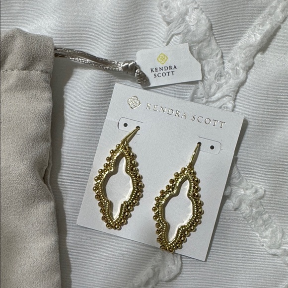 Kendra Scott Gold Filigree Earrings - Picture 1 of 3